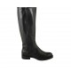 Bottes pour femmes avec fermetures éclair en cuir noir talon 3 - Pointures disponibles:  42, 43, 44, 45, 46, 47