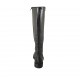 Bottes pour femmes avec fermetures éclair en cuir noir talon 3 - Pointures disponibles:  42, 43, 44, 45, 46, 47