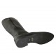 Botas para mujer con cremalleras en piel de color negro tacon 3 - Tallas disponibles:  42, 43, 44, 45, 46, 47