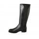 Damenstiefel mit Gummibändern aus schwarzem Leder Absatz 3 - Verfügbare Größen:  42, 43, 44, 45, 46, 47