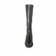 Woman's boot with elastic bands in black leather heel 3 - Available sizes:  42, 43, 44, 45, 46, 47