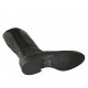 Woman's boot with elastic bands in black leather heel 3 - Available sizes:  42, 43, 44, 45, 46, 47
