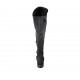 Bottes pour femmes en daim et tissu élastique noir talon 3 - Pointures disponibles:  43, 45, 46, 47
