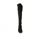 Woman's boot in black suede and elastic fabric heel 3