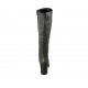 Botas para mujer con cremallera en piel negra tacon 6 - Tallas disponibles:  34, 42, 43, 44, 45