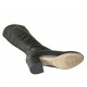 Stivale da donna con cerniera in pelle nera tacco 6 - Misure disponibili: 34, 42, 43, 44, 45