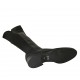 Stivale da donna in pelle e tessuto elasticizzato nero tacco 3 - Misure disponibili: 43, 46, 47