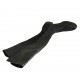 Stivale da donna in pelle e tessuto elasticizzato nero tacco 3 - Misure disponibili: 43, 46, 47