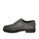 Zapato para mujer en gamuza y piel imprimida gris tacon 3 - Tallas disponibles:  42, 43, 44, 45