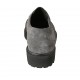 Zapato para mujer en gamuza y piel imprimida gris tacon 3 - Tallas disponibles:  42, 43, 44, 45
