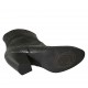 Woman's Texan ankle boot with zipper in black printed leather heel 8 - Available sizes:  32, 34, 43, 44
