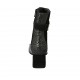Stivaletto da donna con cerniera e fibbia in camoscio nero e maculato e vernice nera tacco 6 - Misure disponibili: 32, 33, 34, 42, 43, 44, 45, 46