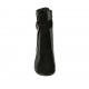 Stivaletto da donna con cerniera e fibbia in camoscio nero e maculato e vernice nera tacco 6 - Misure disponibili: 32, 33, 34, 42, 43, 44, 45, 46