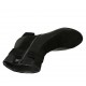 Stivaletto da donna con cerniera e fibbia in camoscio nero e maculato e vernice nera tacco 6 - Misure disponibili: 32, 33, 34, 42, 43, 44, 45, 46