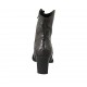 Bottine Texan pour femmes avec fermeture éclair en cuir imprimé bordeaux talon 8 - Pointures disponibles:  32, 33, 34, 42, 43, 45
