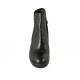 Botines con cremallera para mujeres con plataforma en piel y tejido imprimido negro tacon 9 - Tallas disponibles:  33, 42, 43, 44, 45, 46
