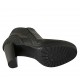Bottines pour femmes avec fermeture éclair et plateforme en cuir et tissu imprimé noir talon 9 - Pointures disponibles:  33, 42, 43, 44, 45, 46