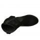 Woman's ankle boot with zipper and buckles in black and spotted suede heel 6 - Available sizes:  32, 33, 34, 42, 43, 44, 45, 46