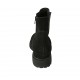 Woman's ankle boot with zipper in black suede and leather heel 3 - Available sizes:  42, 43, 44, 45, 46
