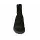 Woman's ankle boot with zipper in black suede and leather heel 3