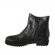 Bottines pour femmes avec fermeture éclair en cuir et cuir imprimé noir talon 3 - Pointures disponibles:  42, 43, 44, 45, 46