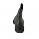 Botin para mujer con cremallera en piel y piel imprimida negra tacon 3 - Tallas disponibles:  42, 43, 44, 45, 46
