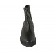 Woman's ankle boot with zipper in black leather and printed leather heel 3 - Available sizes:  42, 43, 44, 45, 46