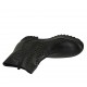Woman's ankle boot with zipper in black leather and printed leather heel 3