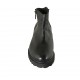Woman's ankle boot with zipper in black leather heel 3 - Available sizes:  42, 43, 44, 45, 46