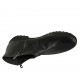 Woman's ankle boot with zipper in black leather heel 3 - Available sizes:  42, 43, 44, 45, 46