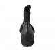 Stivaletto da donna con cerniera in tessuto e pelle nera tacco 3 - Misure disponibili: 42, 43, 44, 45, 46