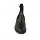 Botin con cremallera para mujer en tejido y piel negra tacon 3 - Tallas disponibles:  42, 43, 44, 45, 46