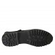 Botin con cremallera para mujer en tejido y piel negra tacon 3 - Tallas disponibles:  42, 43, 44, 45, 46