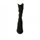 Stivale da donna in camoscio nero con cerniera tacco 8 - Misure disponibili: 42, 43, 44, 46