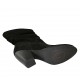 Stivale da donna in camoscio nero con cerniera tacco 8 - Misure disponibili: 42, 43, 44, 46