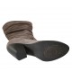 Bottes pour femmes avec fermeture éclair en daim gris tourterelle talon 8 - Pointures disponibles:  33, 34, 42, 43, 44, 45