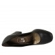 Zapato de salón para mujer en piel negra tacon cuadrado 7 - Tallas disponibles:  32, 33, 34, 42, 43, 44