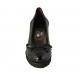 Woman's pump with bow in black leathera and printed leather heel 6 - Available sizes:  32, 33, 34, 42, 43, 44, 45