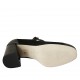 Zapato de salon para mujer en gamuza y charol negro con correa tacon 7 - Tallas disponibles:  32, 34, 42, 43, 44, 45