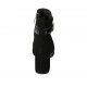 Stivaletto da donna con cerniera e fibbia in camoscio e vernice nera tacco 7 - Misure disponibili: 32, 33, 34, 42, 43, 44