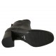 Botines para mujer con cremallera en piel negra tacon 7 - Tallas disponibles:  32, 33, 34, 43, 44