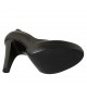 Woman's pump in black leather with platform heel 11
