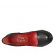 Woman's pump in black leather with platform heel 11