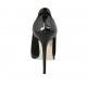 Zapato de salon para mujer con plataforma en gamuza y charol negro tacon 12 - Tallas disponibles:  31, 32, 33, 34, 42, 44, 45