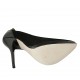 Decolté da donna in camoscio e vernice nera con plateau tacco 12 - Misure disponibili: 31, 32, 33, 34, 42, 44, 45