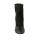 Bottines pour femmes avec fermeture éclair posterieur en cuir et daim elastique noir talon 10 - Pointures disponibles:  32, 33, 42, 43, 44, 46, 47