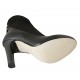 Bottines pour femmes avec fermeture éclair posterieur en cuir et daim elastique noir talon 10 - Pointures disponibles:  32, 33, 42, 43, 44, 46, 47