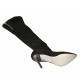 Stivale sopra al ginocchio da donna in camoscio nero con mezza cerniera tacco 10 - Misure disponibili: 42, 43, 46, 47