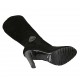 Damenstiefel aus schwarzem Wildleder mit Accessoire und Reissverschluss Absatz 10 - Verfügbare Größen:  32, 34, 42, 43, 44, 47