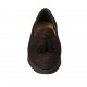 Mocassin pour femmes avec glands, elastiques et semelle amovible en daim marron et noir talon compensé 3 - Pointures disponibles:  34, 42, 43, 44, 45
